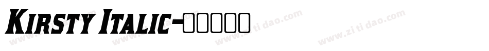Kirsty Italic字体转换